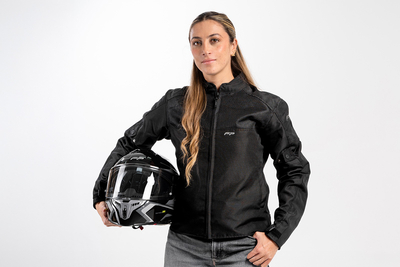 Chaqueta FP Naxos Mujer Negra urbana para motociclistas