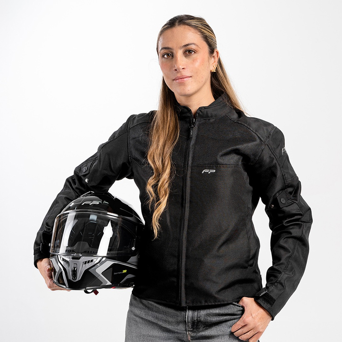 Chaqueta FP Naxos Mujer Negra urbana para motociclistas