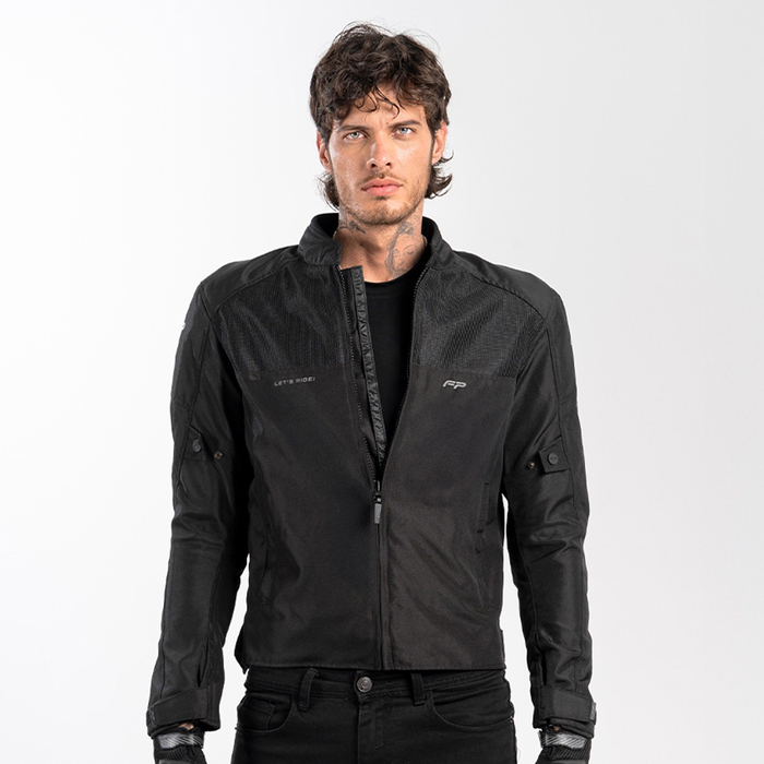 Vista frontal de la chaqueta FP Nevada Summer Negra