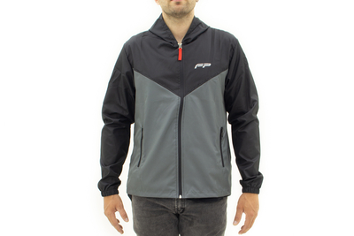 Cortavientos Negro Gris FP