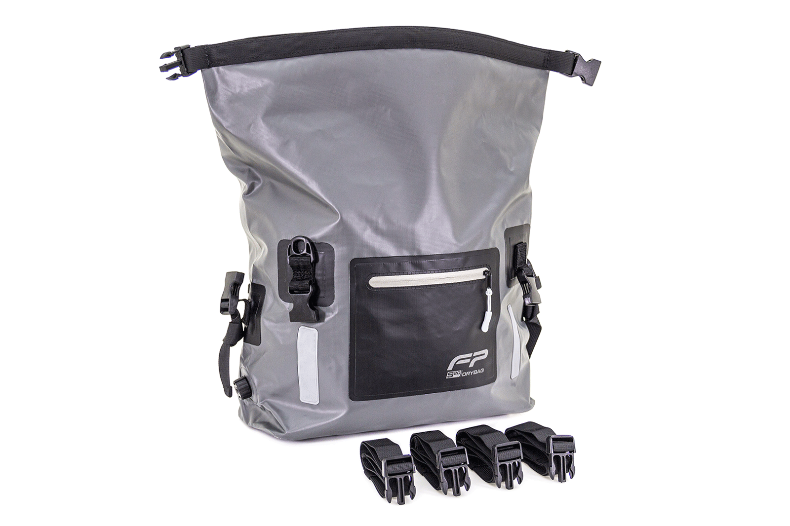 Maleta Impermeable Dry Bag Para Moto S20 Negro-Gris FP