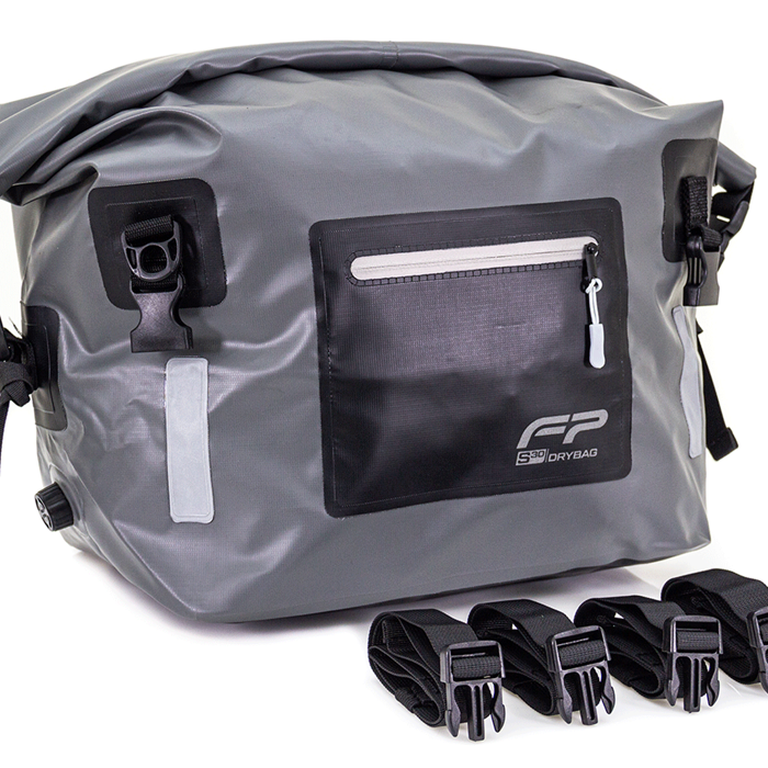 Maleta Impermeable Dry Bag Para Moto S30 Negro Gris