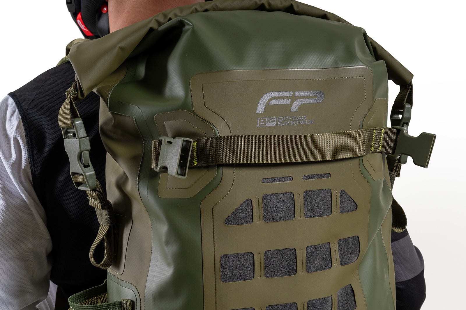 Mochila verde 25L FP Dry Bag resistente a la lluvia