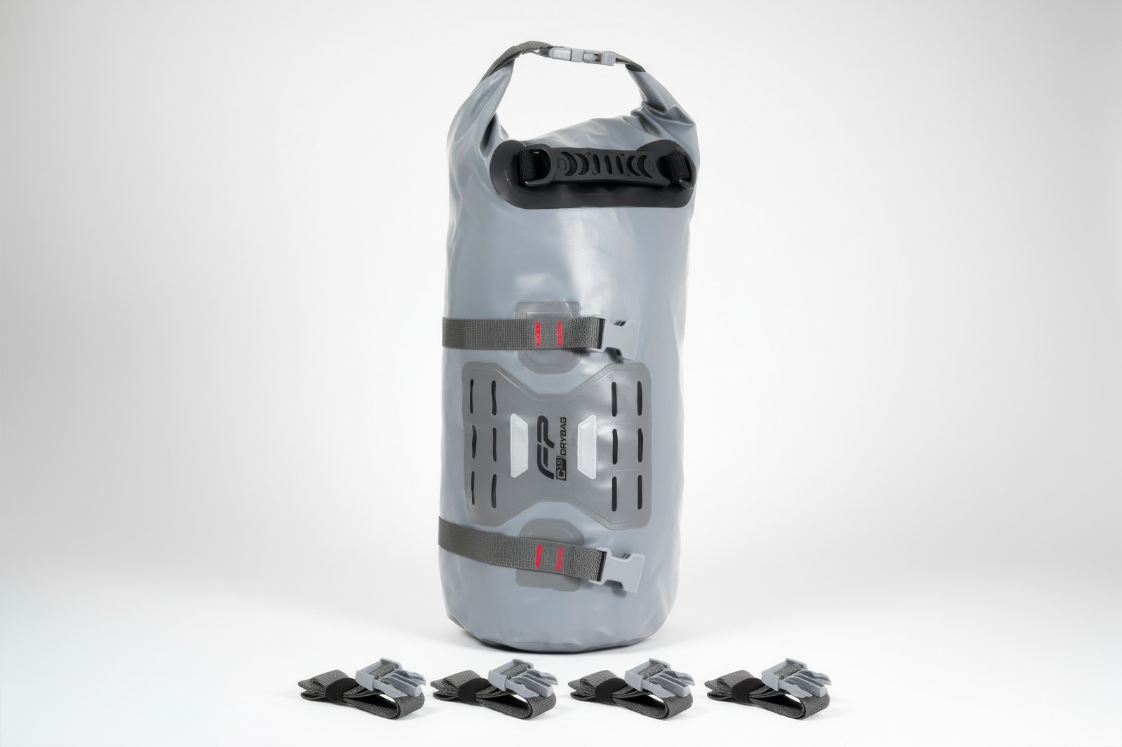 Maleta tubular impermeable FP C15 gris para rack y asiento