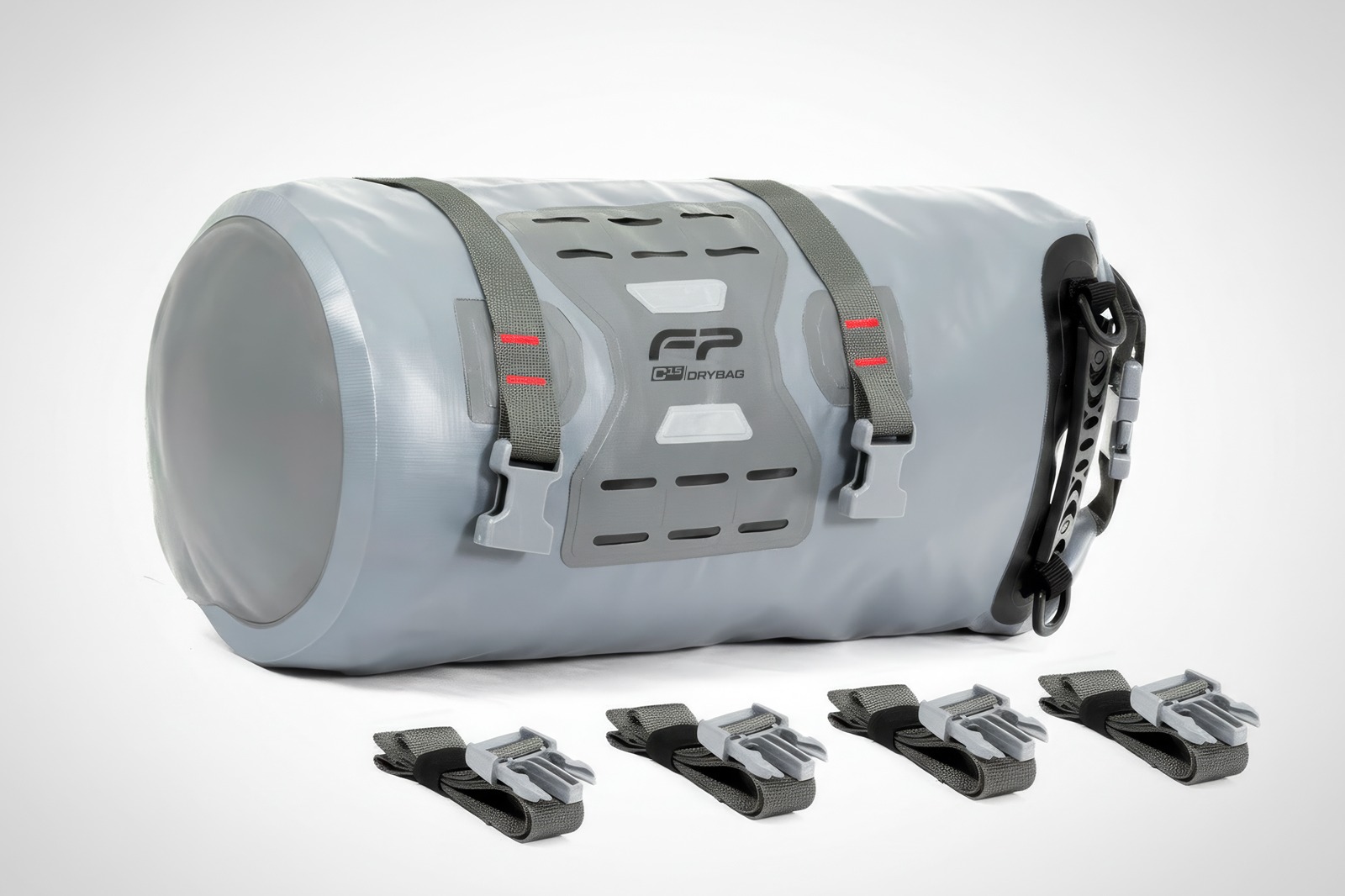 Dry bag FP C15 gris con sistema MOLLE y reflectivos