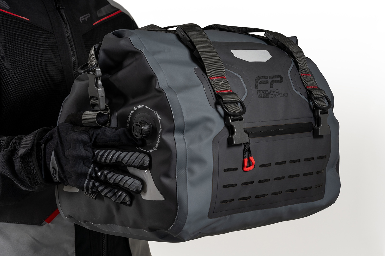 Maletín 35 litros con reflectivo para motos