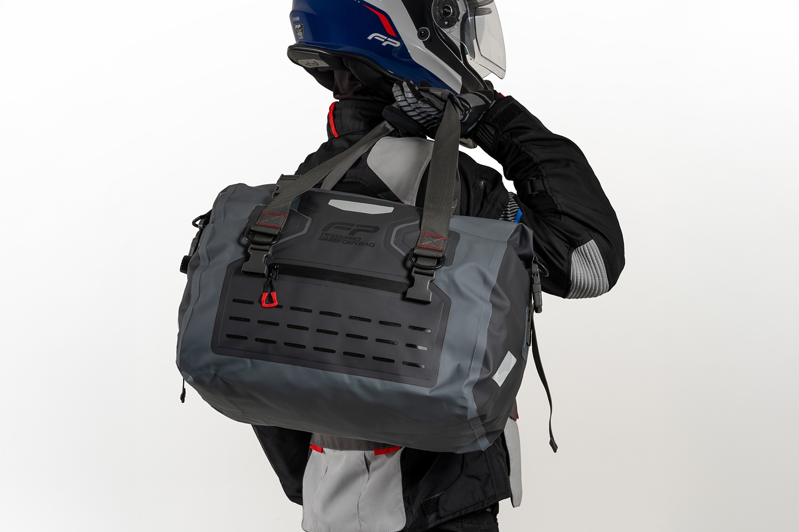 Maleta impermeable gris de 35 litros FP Dry Bag para motociclistas