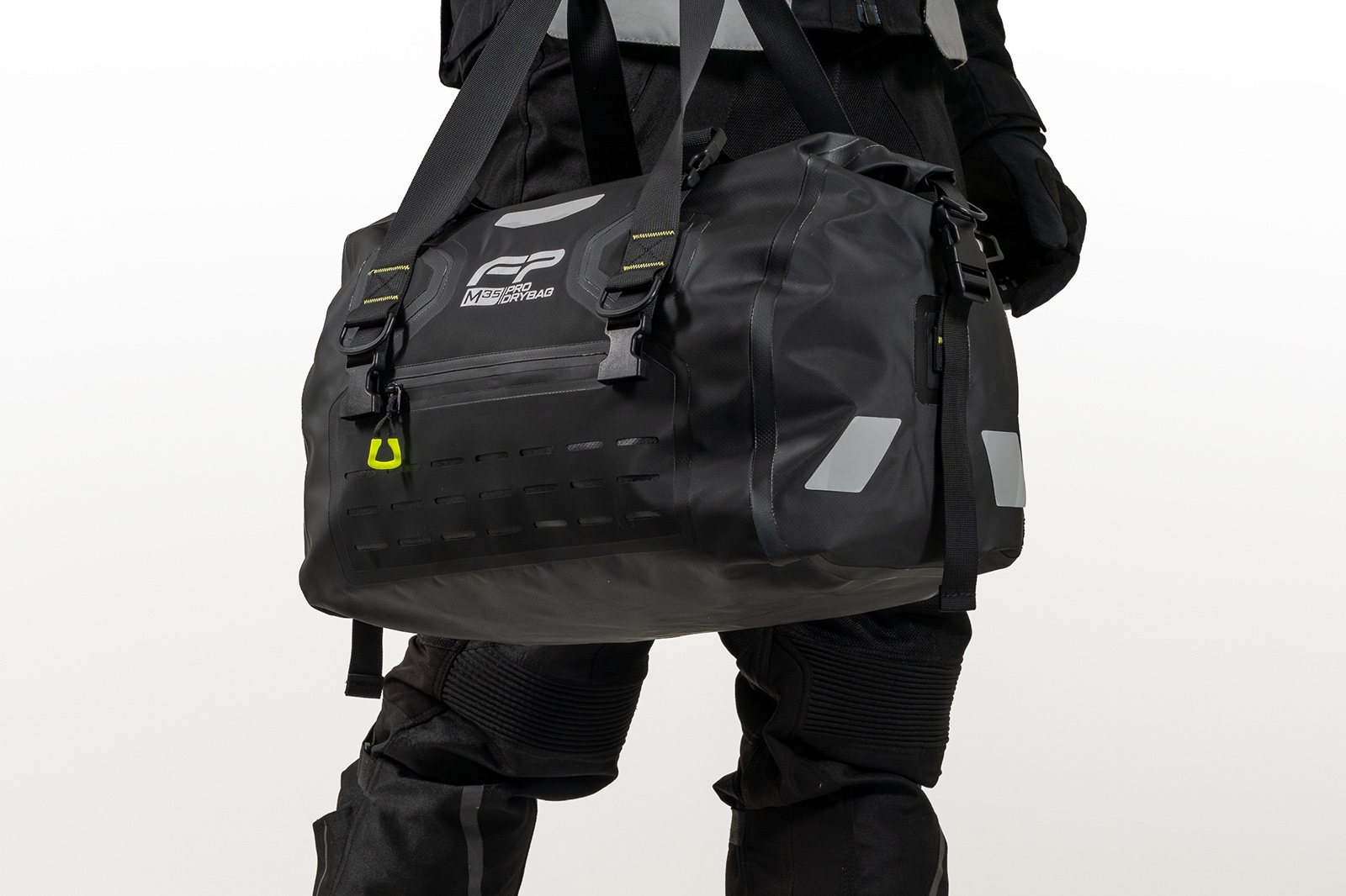 Maleta superior negra 35L impermeable FP Dry Bag para motociclistas