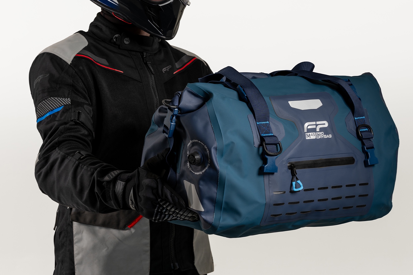 Maleta FP azul resistente a la lluvia
