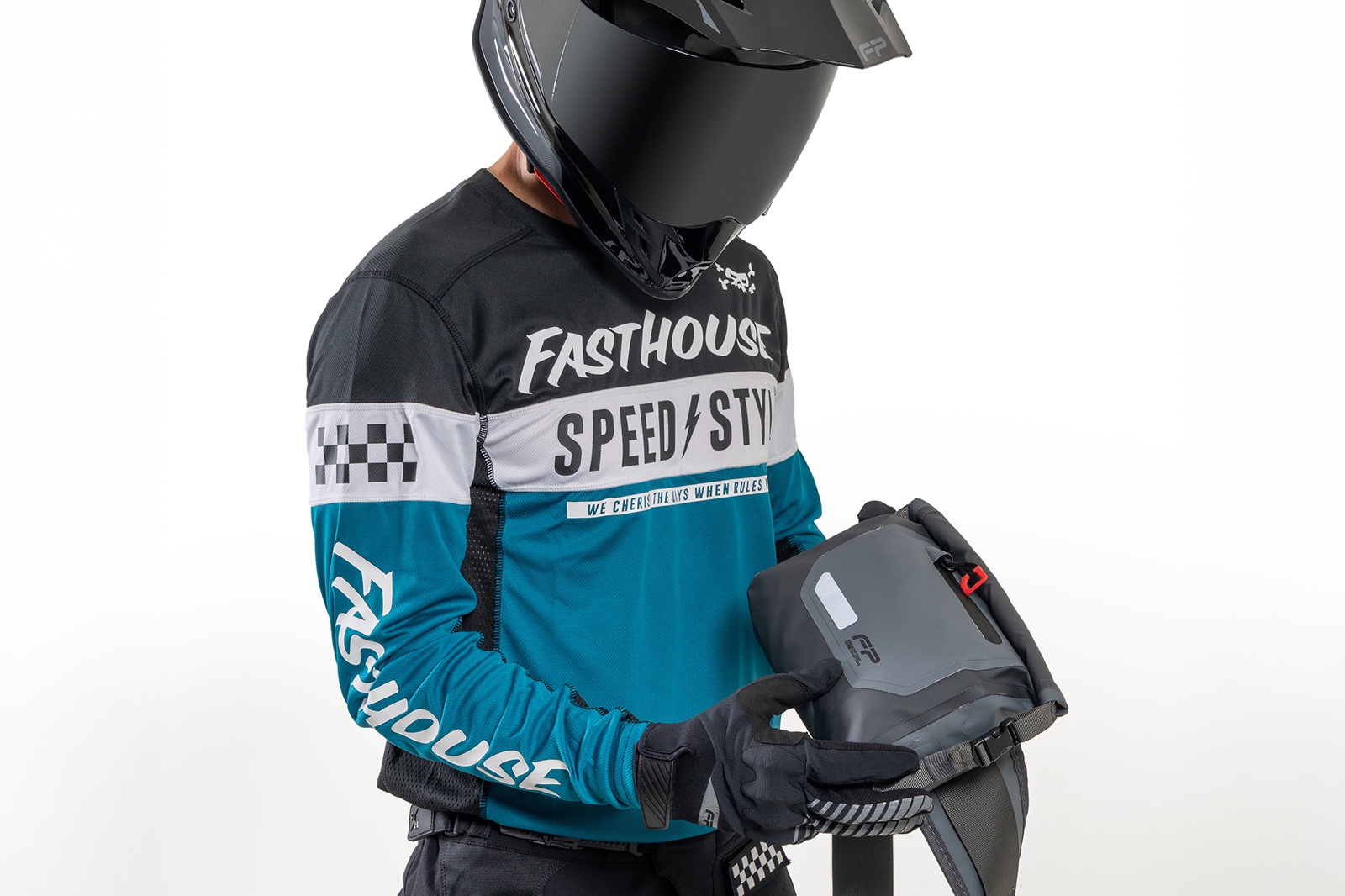 Riñonera impermeable gris FP para motociclistas