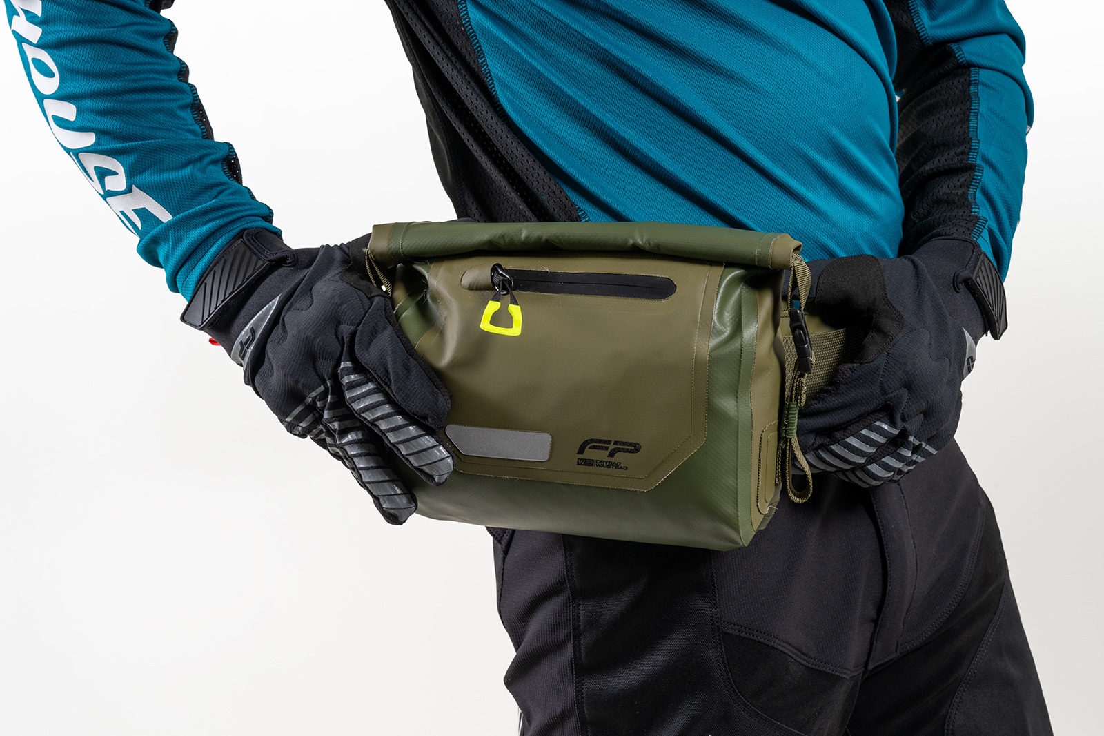 Cangurera verde FP resistente al agua