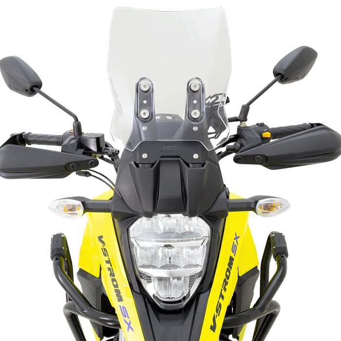 Vista frontal del elevador de cúpula en posición elevada