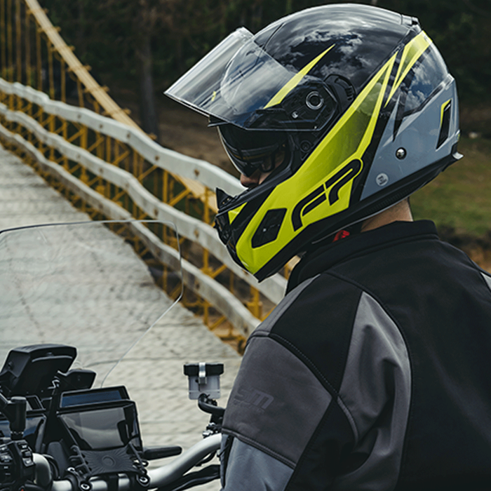 Casco Negro Neon Exterior