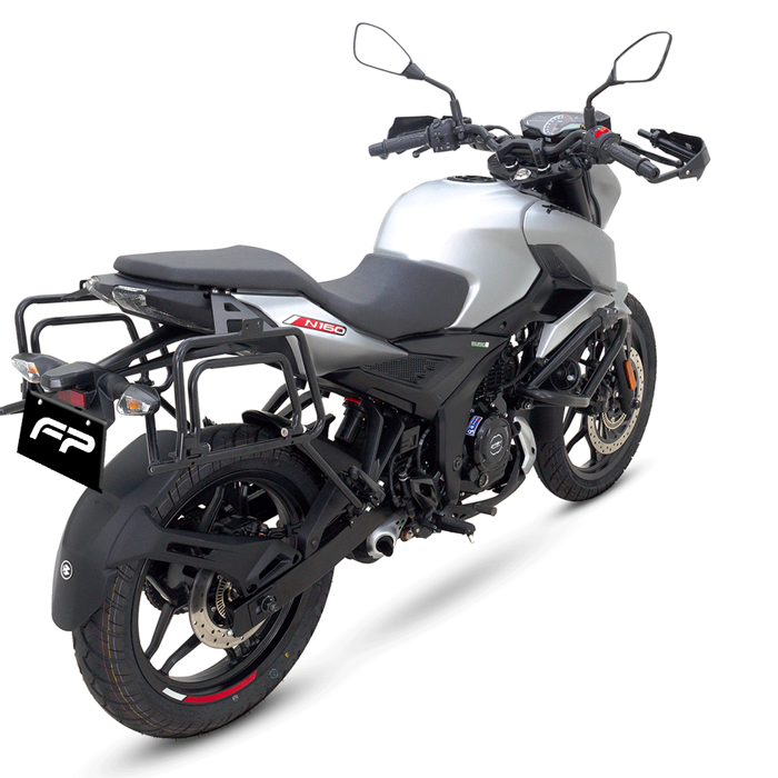 Soporte de maletas laterales Pulsar N160
Soporte de maletas laterales Pulsar N250
Maletas compatibles Pulsar N160 y Pulsar N250
viajes en moto Pulsar N160 y Pulsar N250