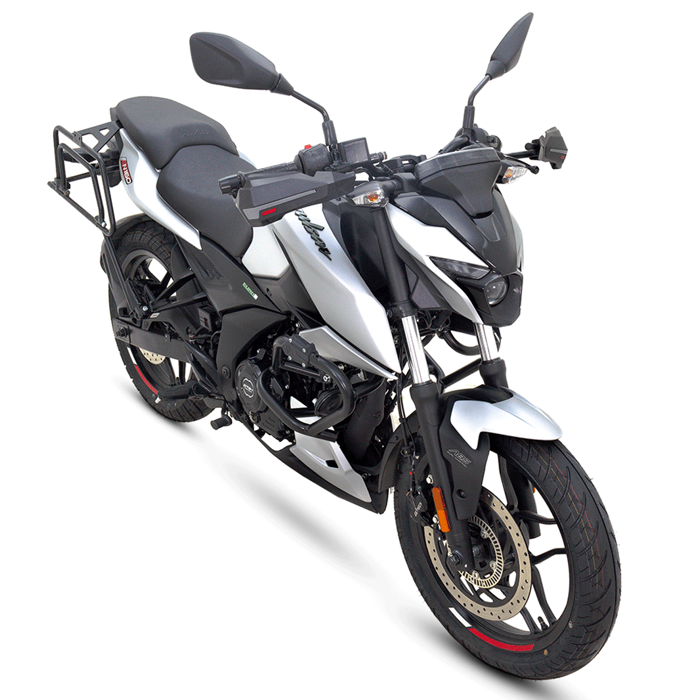 Soporte de maletas laterales Pulsar N160
Soporte de maletas laterales Pulsar N250
Maletas compatibles Pulsar N160 y Pulsar N250
viajes en moto Pulsar N160 y Pulsar N250