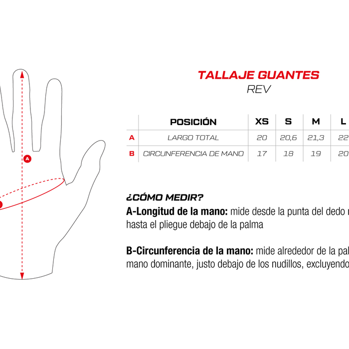 Guante de moto textil rev