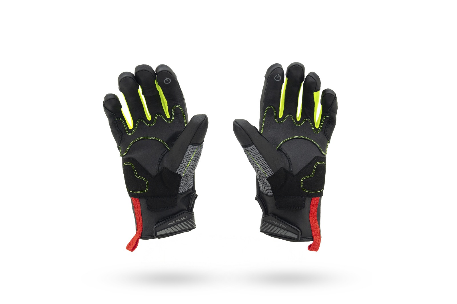 palmas guantes de cuero color neon