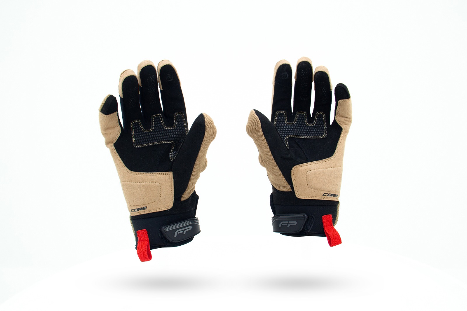 Guantes Core color arena para moto, flexibles y ligeros, ideales para uso diario