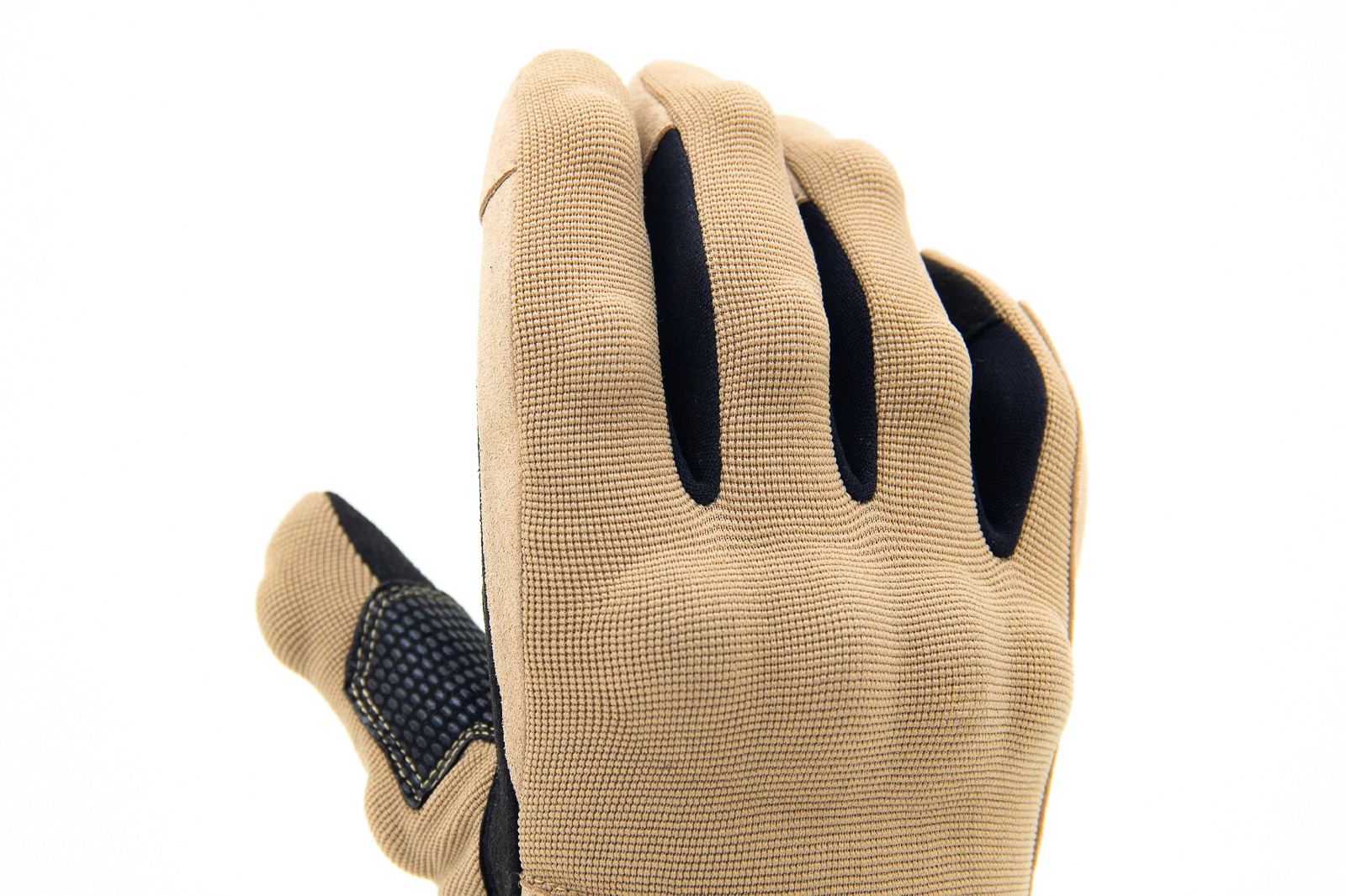 Guante para moto de tela café