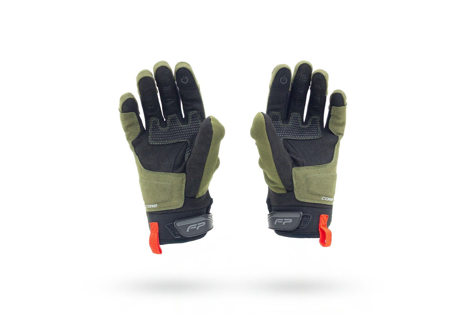 Guantes para moto verde militar