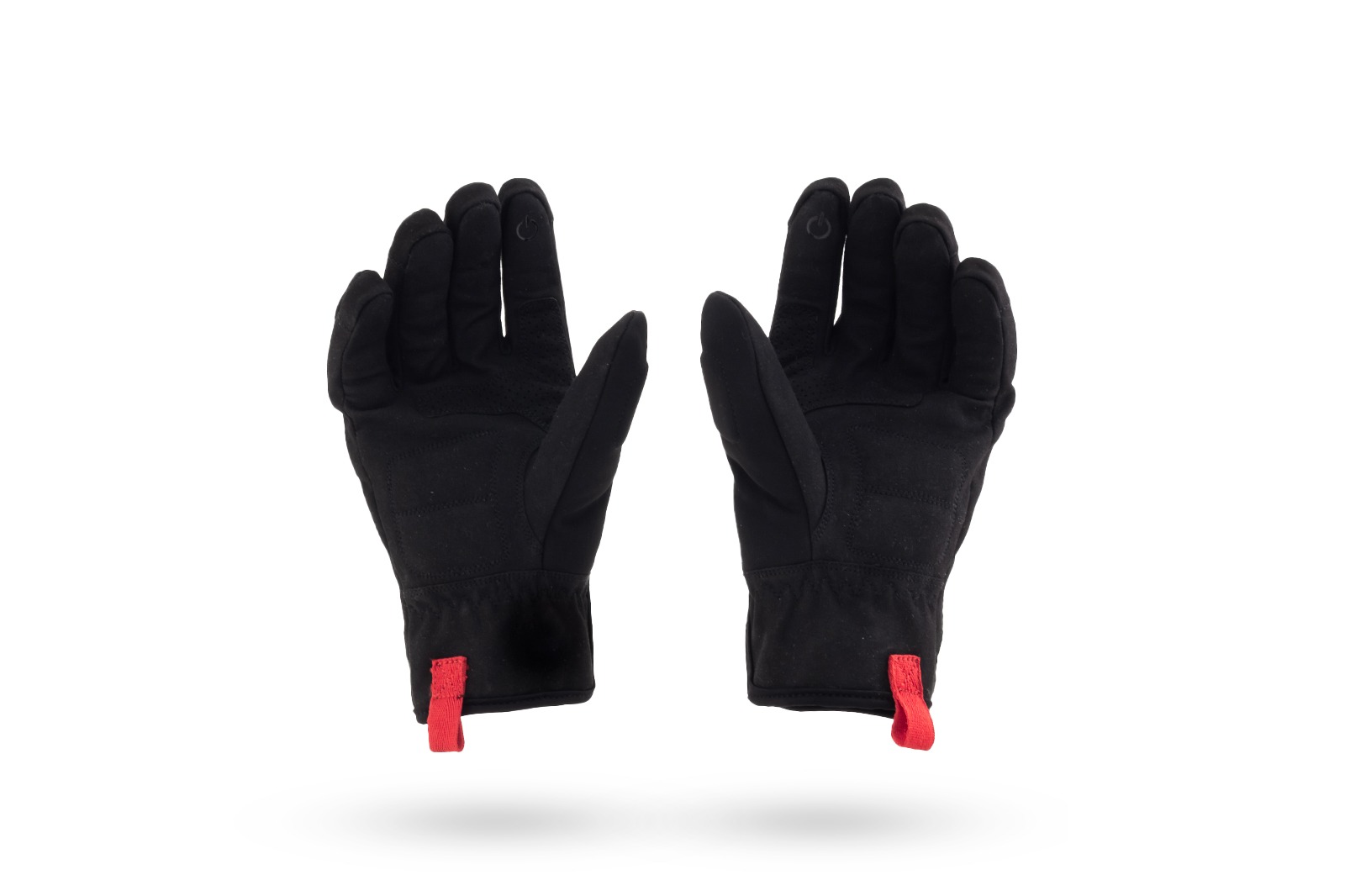 Par de guantes Eclipse Negro para motociclista, ligeros y ventilados, compatibles con pantallas táctiles