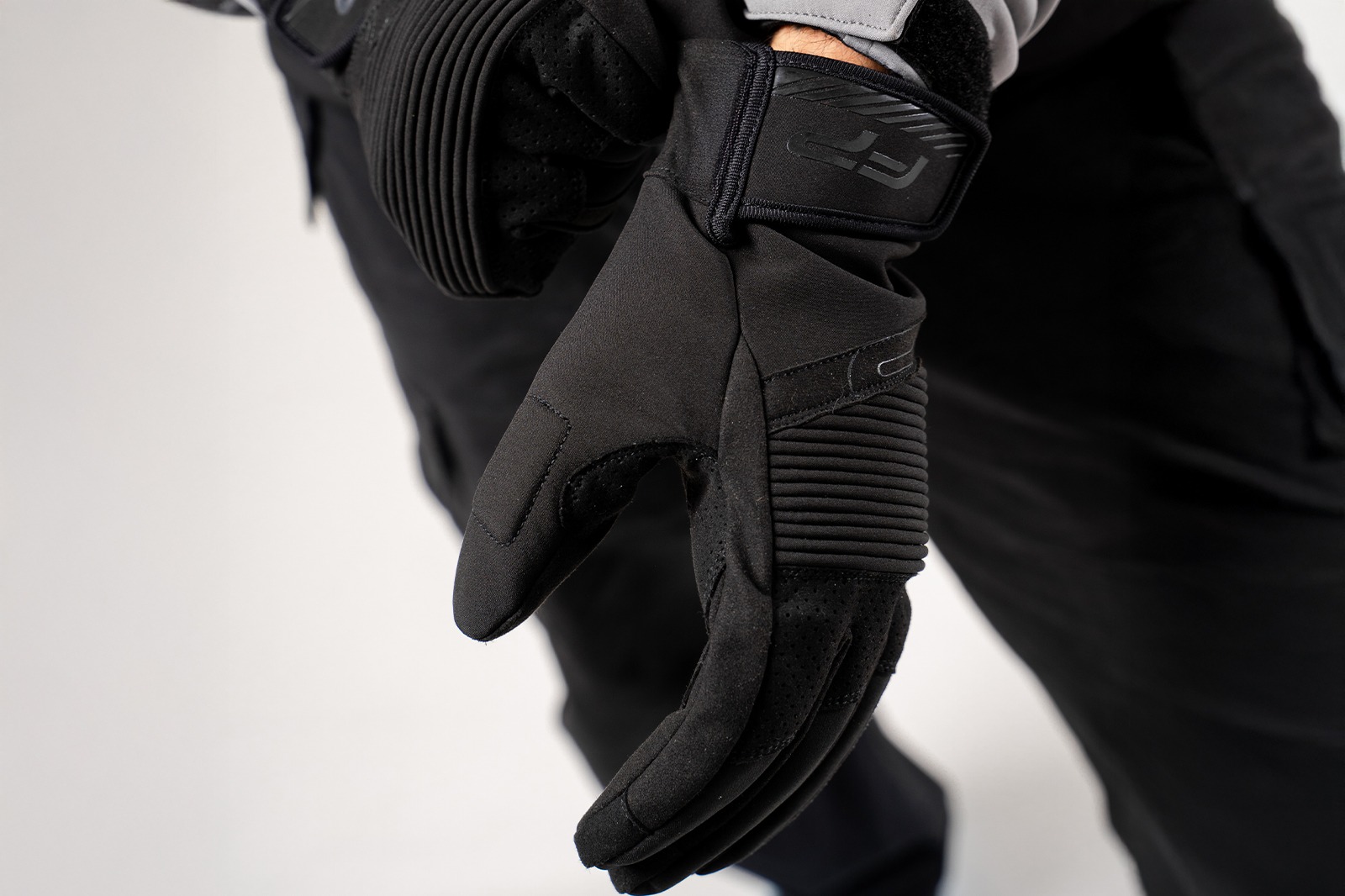 Guante para moto impermeable FP negro 