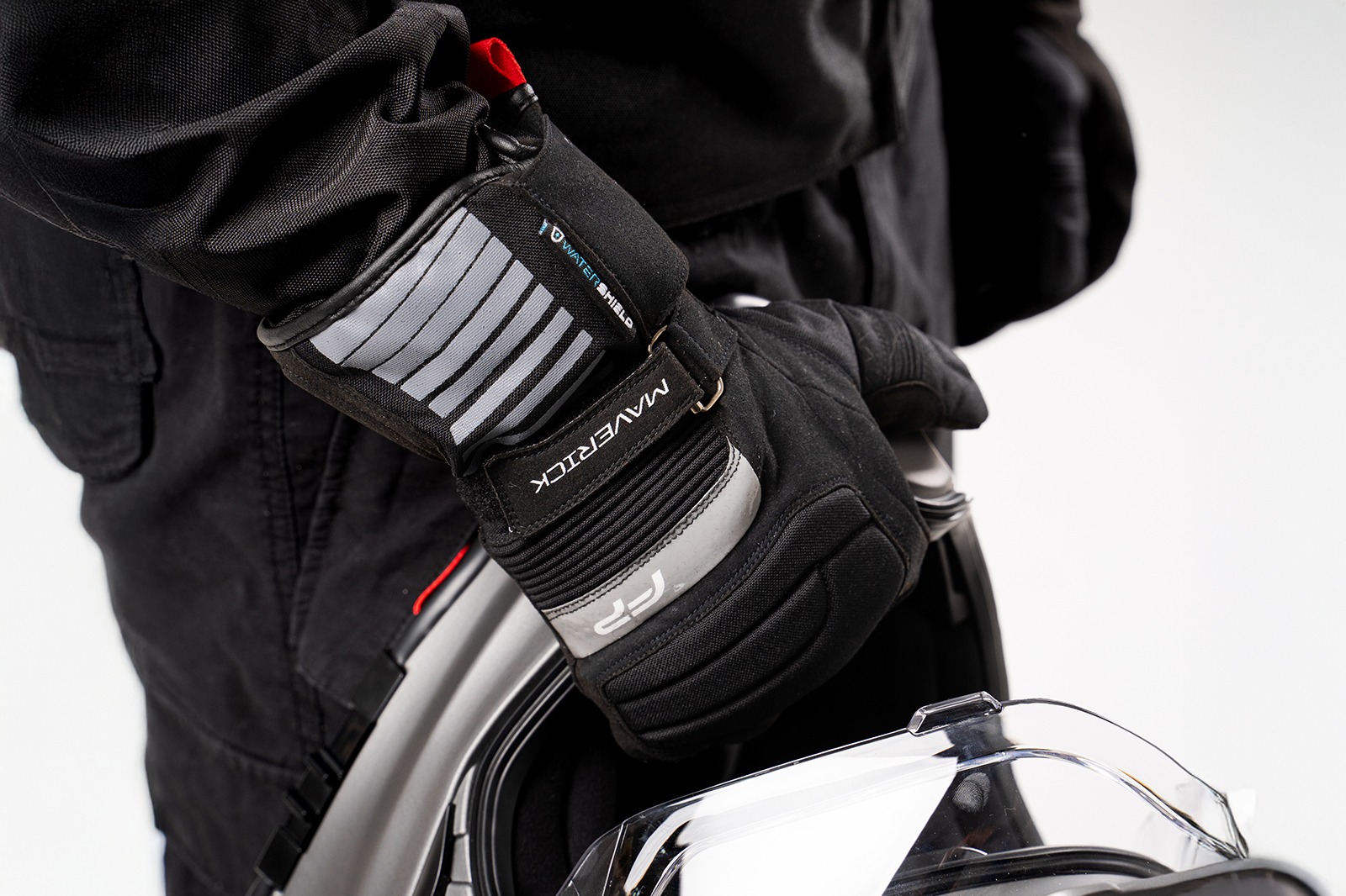 Guantes Maverick Negro para moto, impermeables y transpirables, ideales para viajes largos en carretera