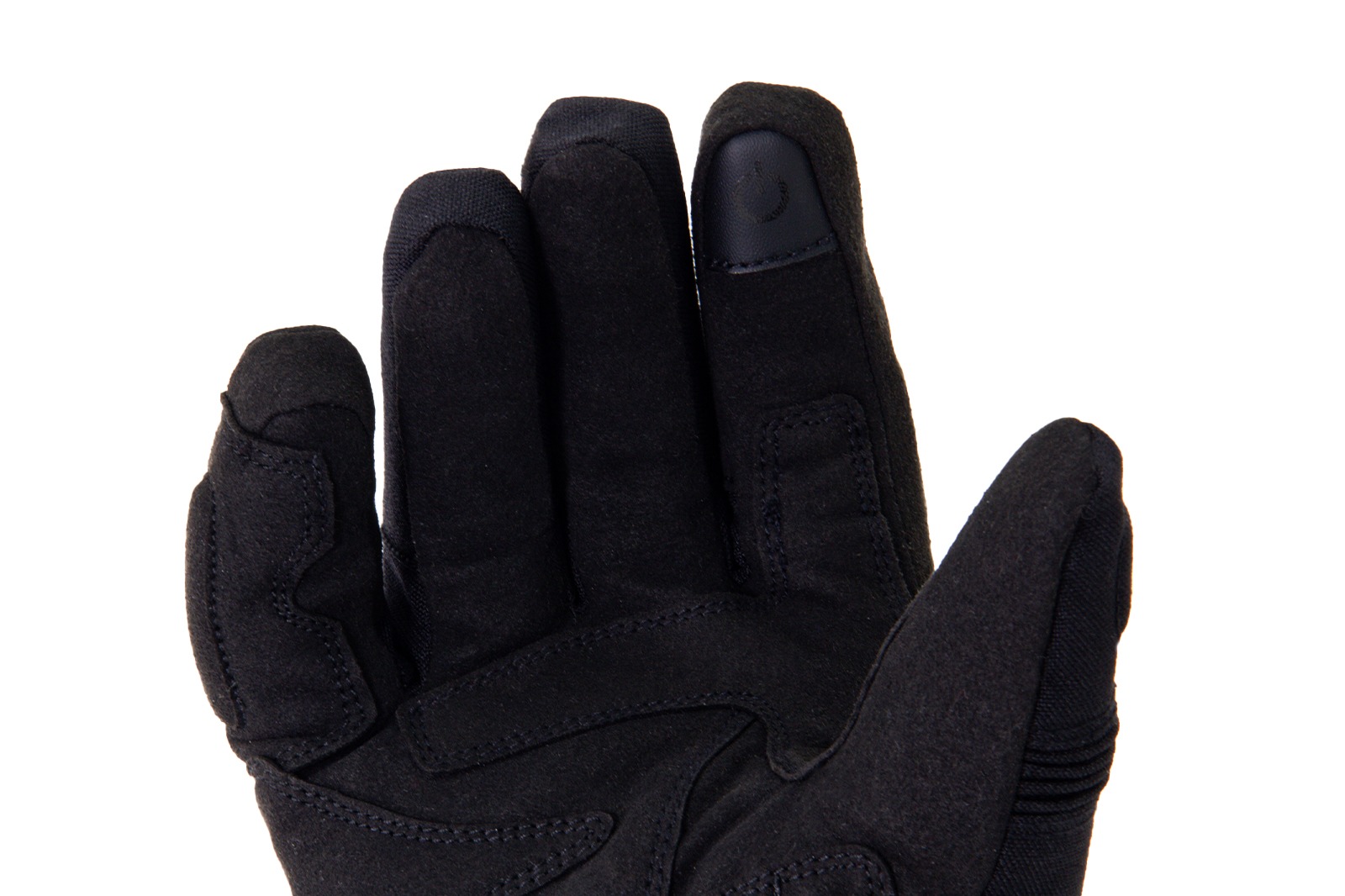 Guante Maverick Negro con palma reforzada y tecnología táctil para usar GPS o smartphone sin quitarlo