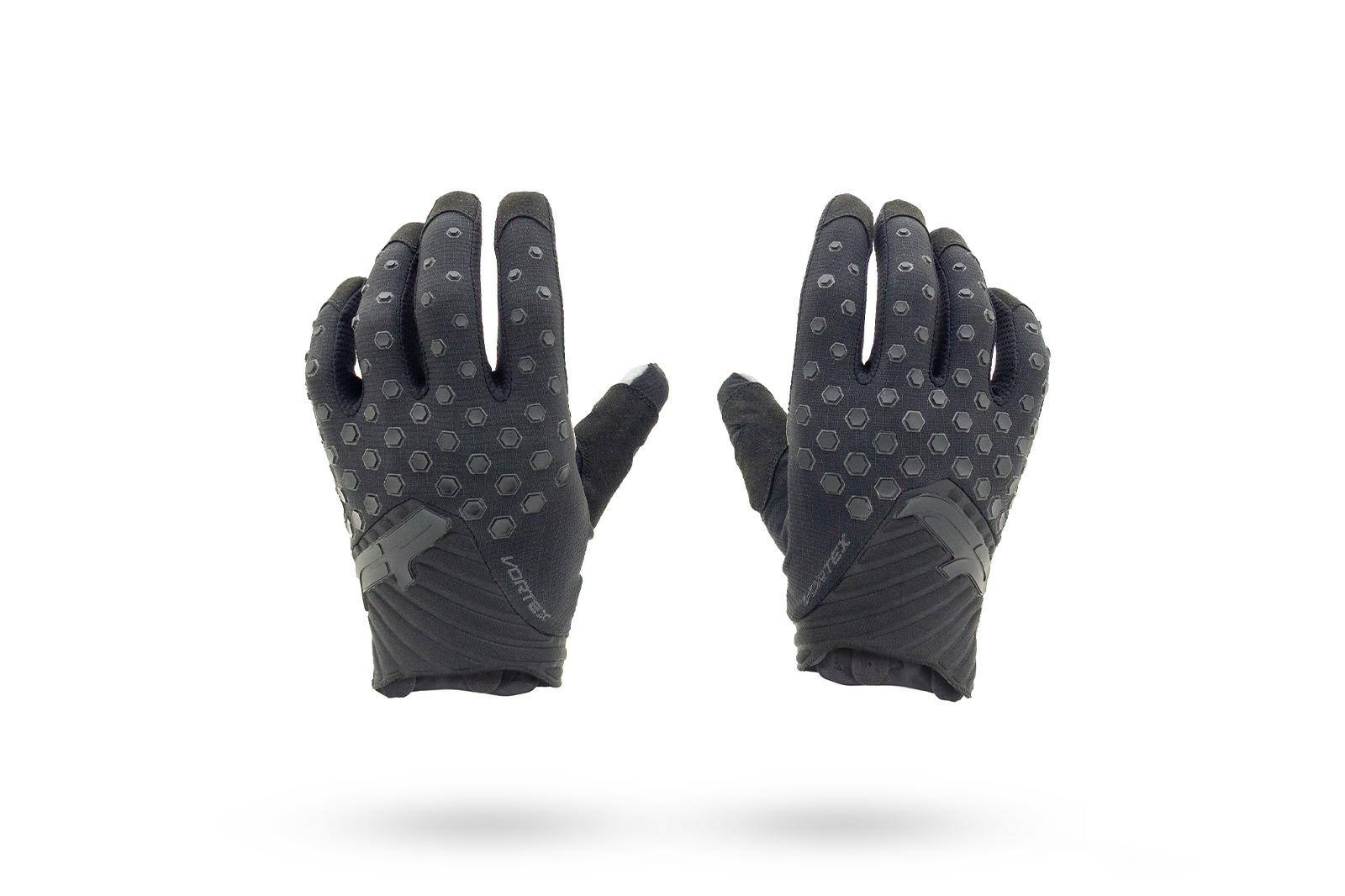 guantes negros delgados de enduro y motocross