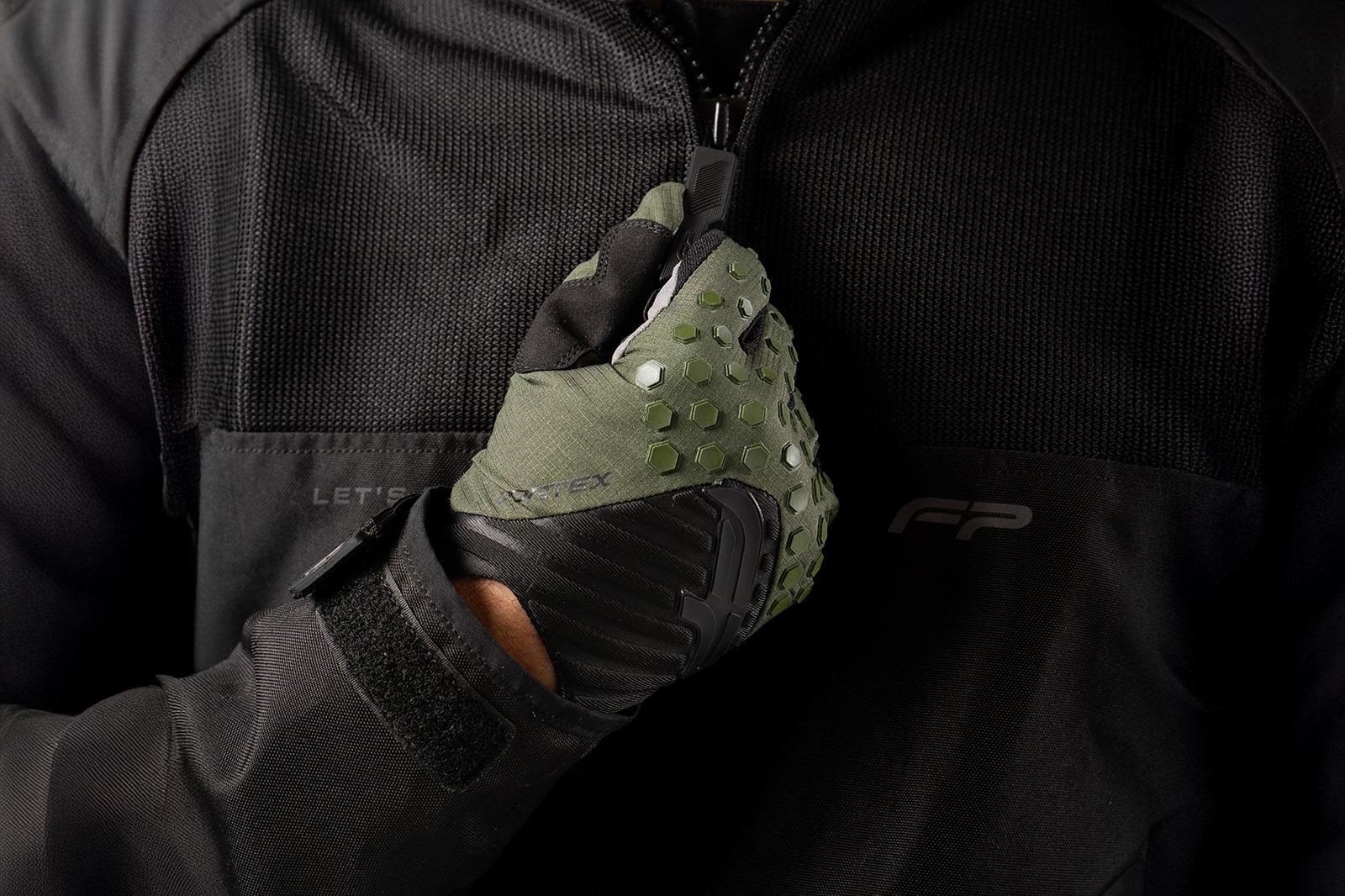 fit perfecto guantes de moto de motocross verdes