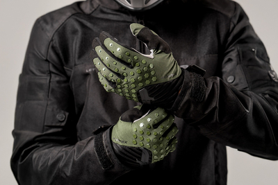 guantes de moto de motocross verdes