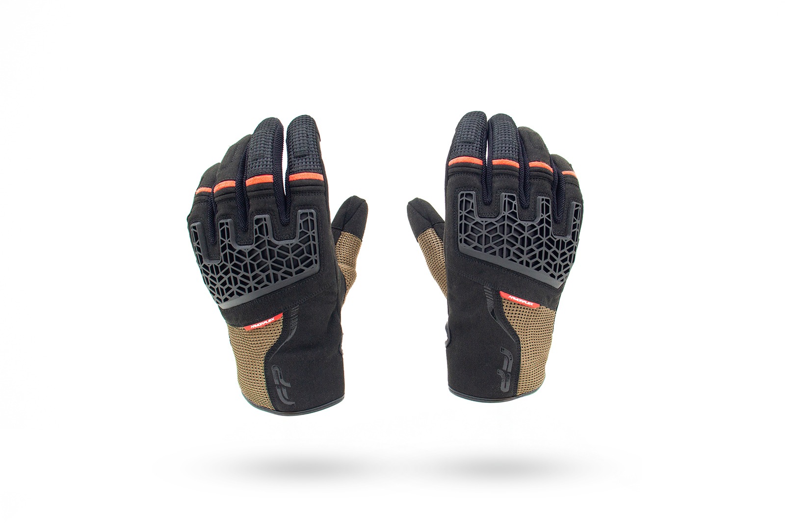 Guantes negros con cafe