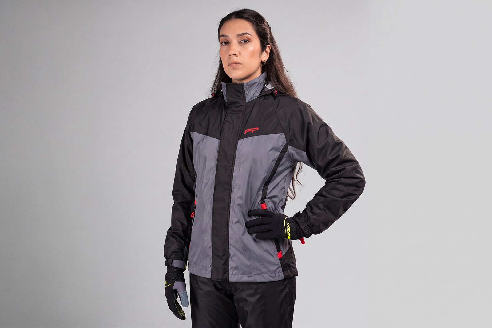 Impermeable Mujer Tsunami Negro