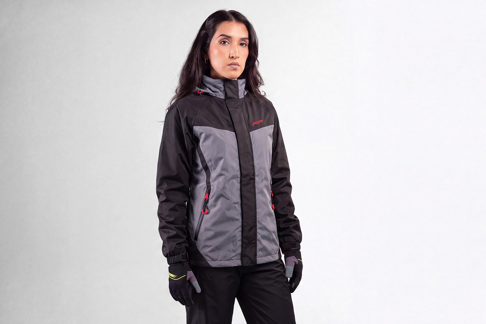 Impermeable Mujer Tsunami Negro
