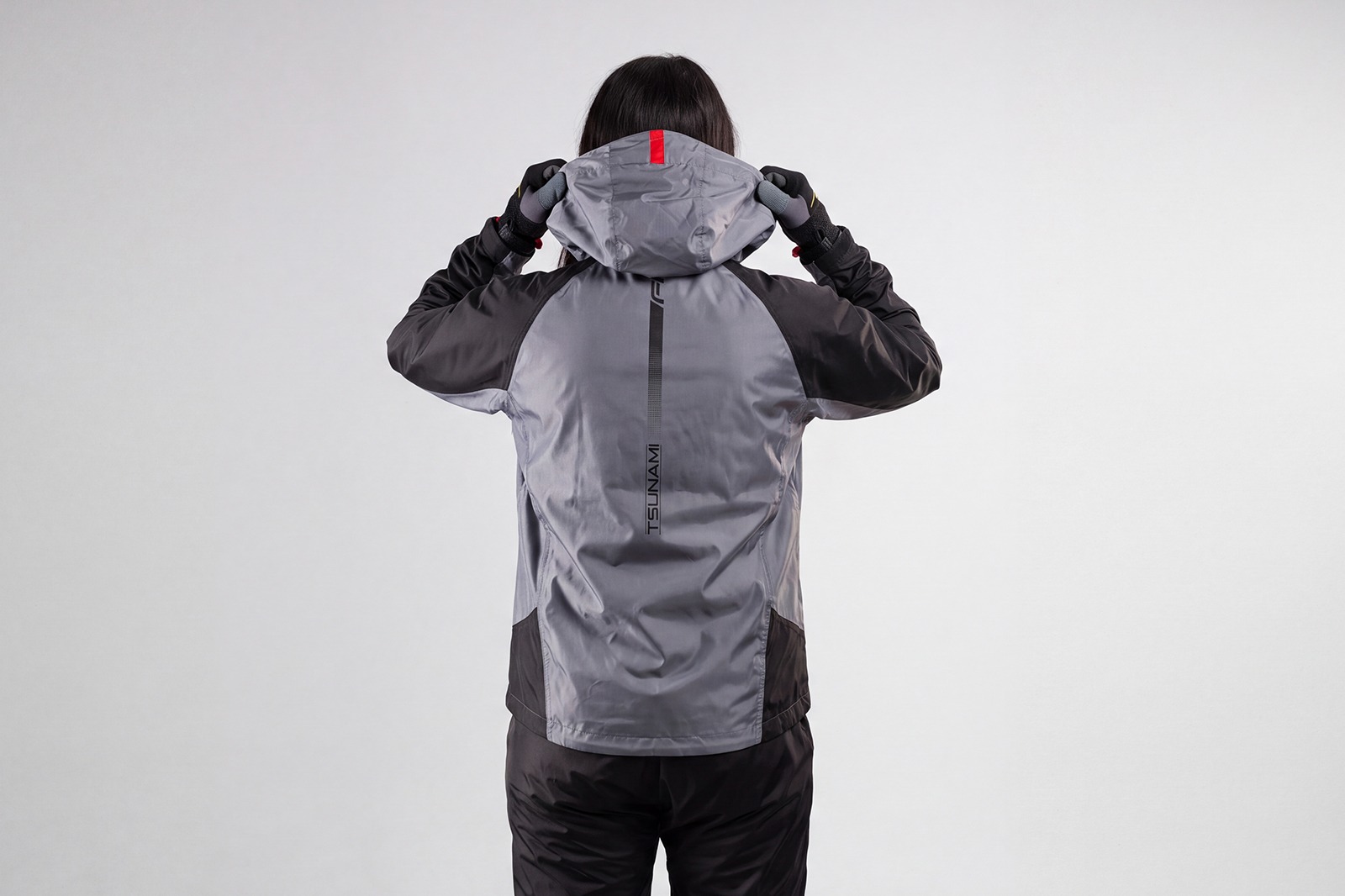 Impermeable Mujer Tsunami Negro