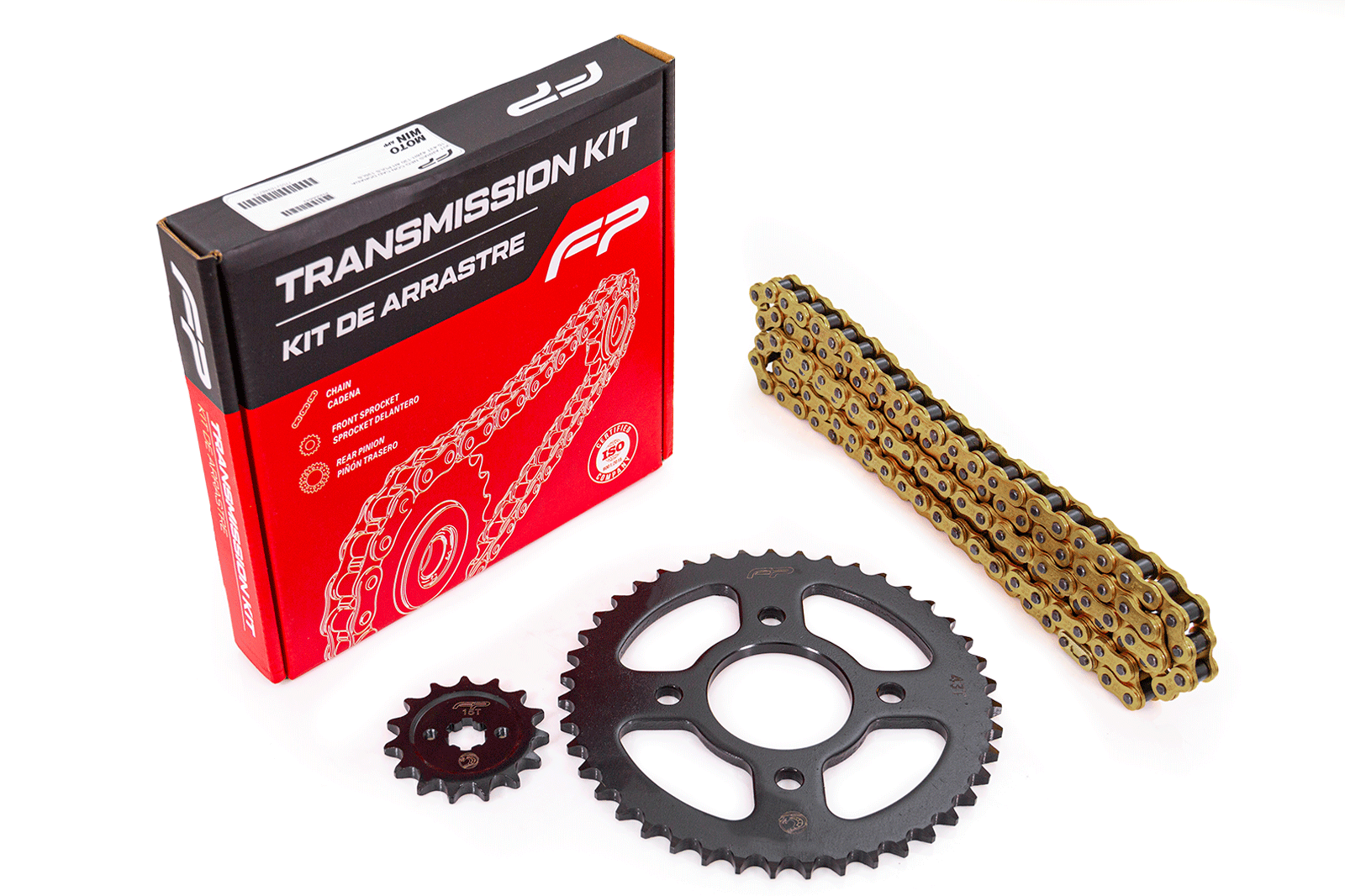 Kit arras neg con cad dorada 15-43t 428h-130 4h puls 135ls