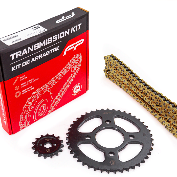 Kit arras neg con cad dorada 15-43t 428h-130 4h puls 135ls