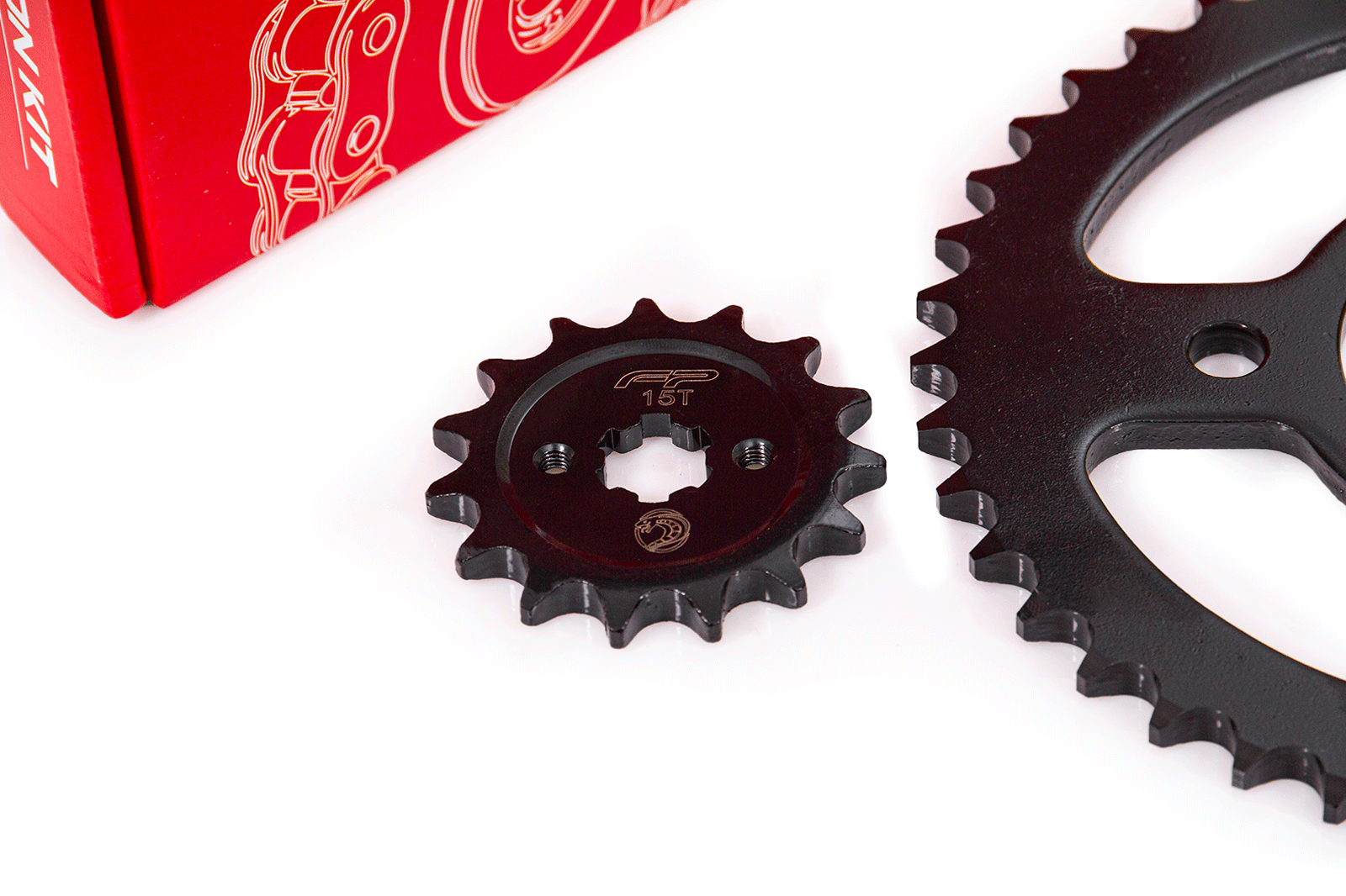 Kit arras neg con cad dorada 15-43t 428h-130 4h puls 135ls