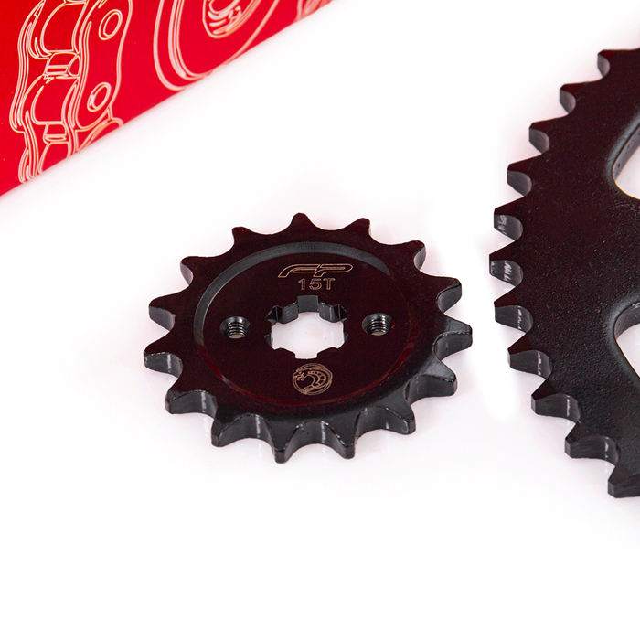 Kit arras neg con cad dorada 15-43t 428h-130 4h puls 135ls
