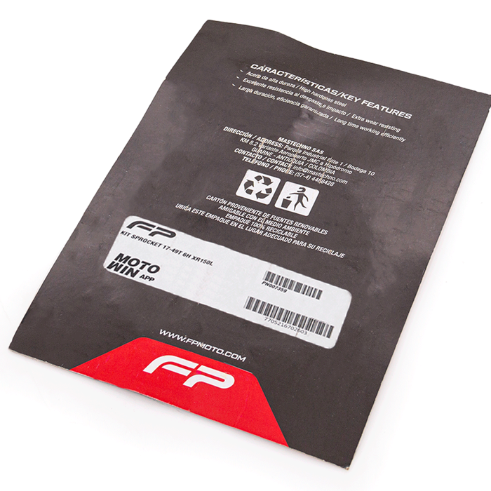 KIT SPROCKET 17-49T 6H XR150L, Kit Sprocket. Kit Sprocket para moto. Sprocket para moto. Kit Respuesto Sprocket para moto. Juego Kit Sprocket para Moto. Piñon para Moto. Piñones de Repuesto para Moto