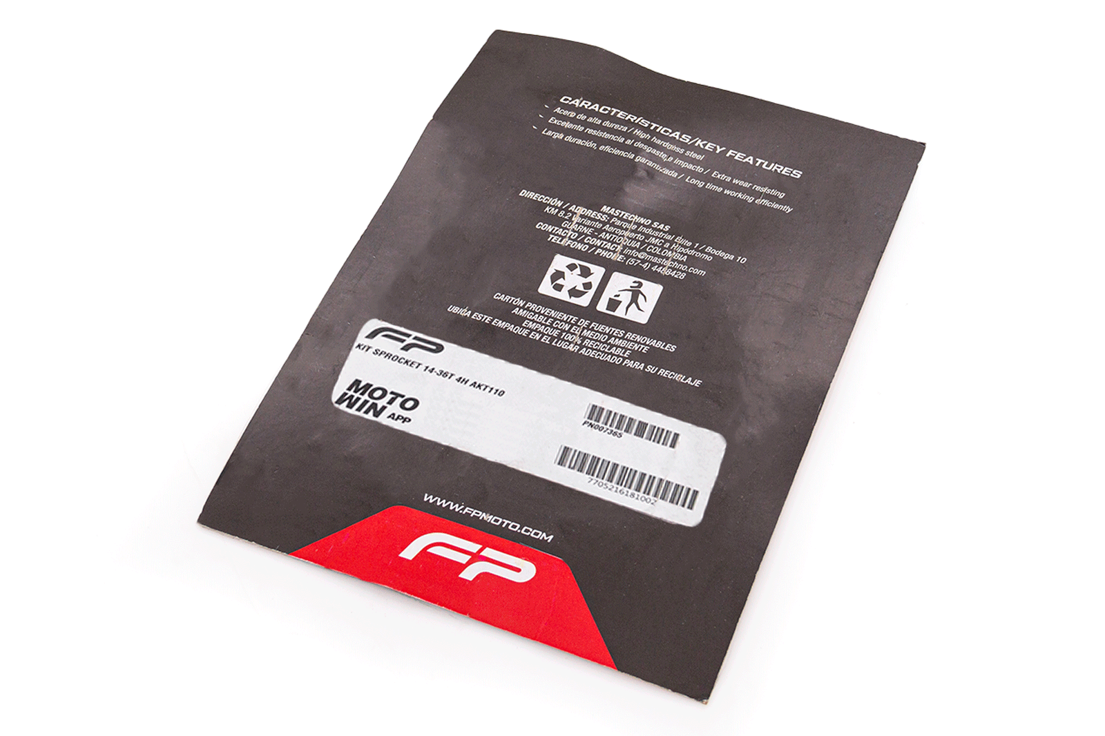 KIT SPROCKET 14-36T 4H AKT110, Kit Sprocket. Kit Sprocket para moto. Sprocket para moto. Kit Respuesto Sprocket para moto. Juego Kit Sprocket para Moto. Piñon para Moto. Piñones de Repuesto para Moto