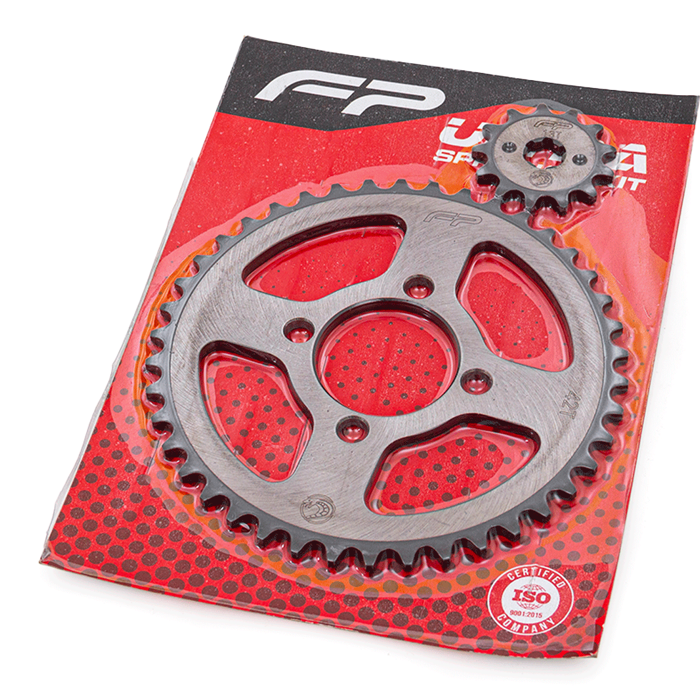 KIT SPROCKET 13-42T 4H DISCOVER 100, Kit Sprocket. Kit Sprocket para moto. Sprocket para moto. Kit Respuesto Sprocket para moto. Juego Kit Sprocket para Moto. Piñon para Moto. Piñones de Repuesto para Moto