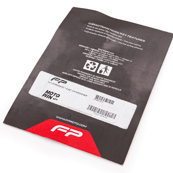 KIT SPROCKET 13-42T 4H DISCOVER 100, Kit Sprocket. Kit Sprocket para moto. Sprocket para moto. Kit Respuesto Sprocket para moto. Juego Kit Sprocket para Moto. Piñon para Moto. Piñones de Repuesto para Moto