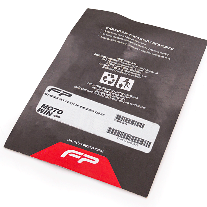 KIT SPROCKET 14-43T 4H DISCOVER 150 ST, Kit Sprocket. Kit Sprocket para moto. Sprocket para moto. Kit Respuesto Sprocket para moto. Juego Kit Sprocket para Moto. Piñon para Moto. Piñones de Repuesto para Moto