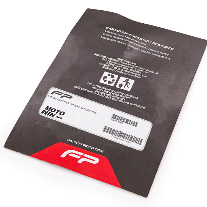 KIT SPROCKET 14-43T 4H CBF125, Kit Sprocket. Kit Sprocket para moto. Sprocket para moto. Kit Respuesto Sprocket para moto. Juego Kit Sprocket para Moto. Piñon para Moto. Piñones de Repuesto para Moto