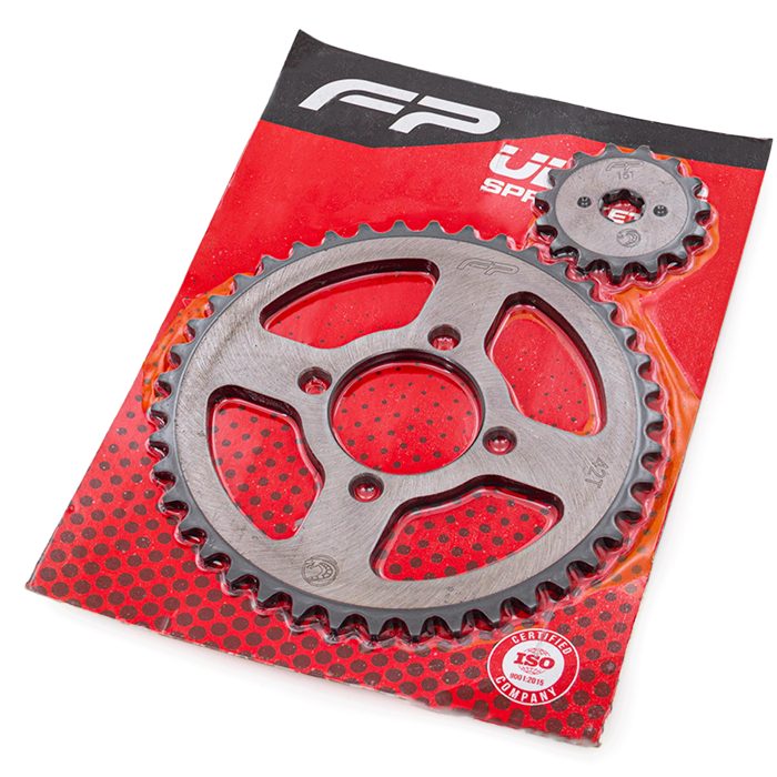 KIT SPROCKET 15-42T 4H XCD 125, Kit Sprocket. Kit Sprocket para moto. Sprocket para moto. Kit Respuesto Sprocket para moto. Juego Kit Sprocket para Moto. Piñon para Moto. Piñones de Repuesto para Moto