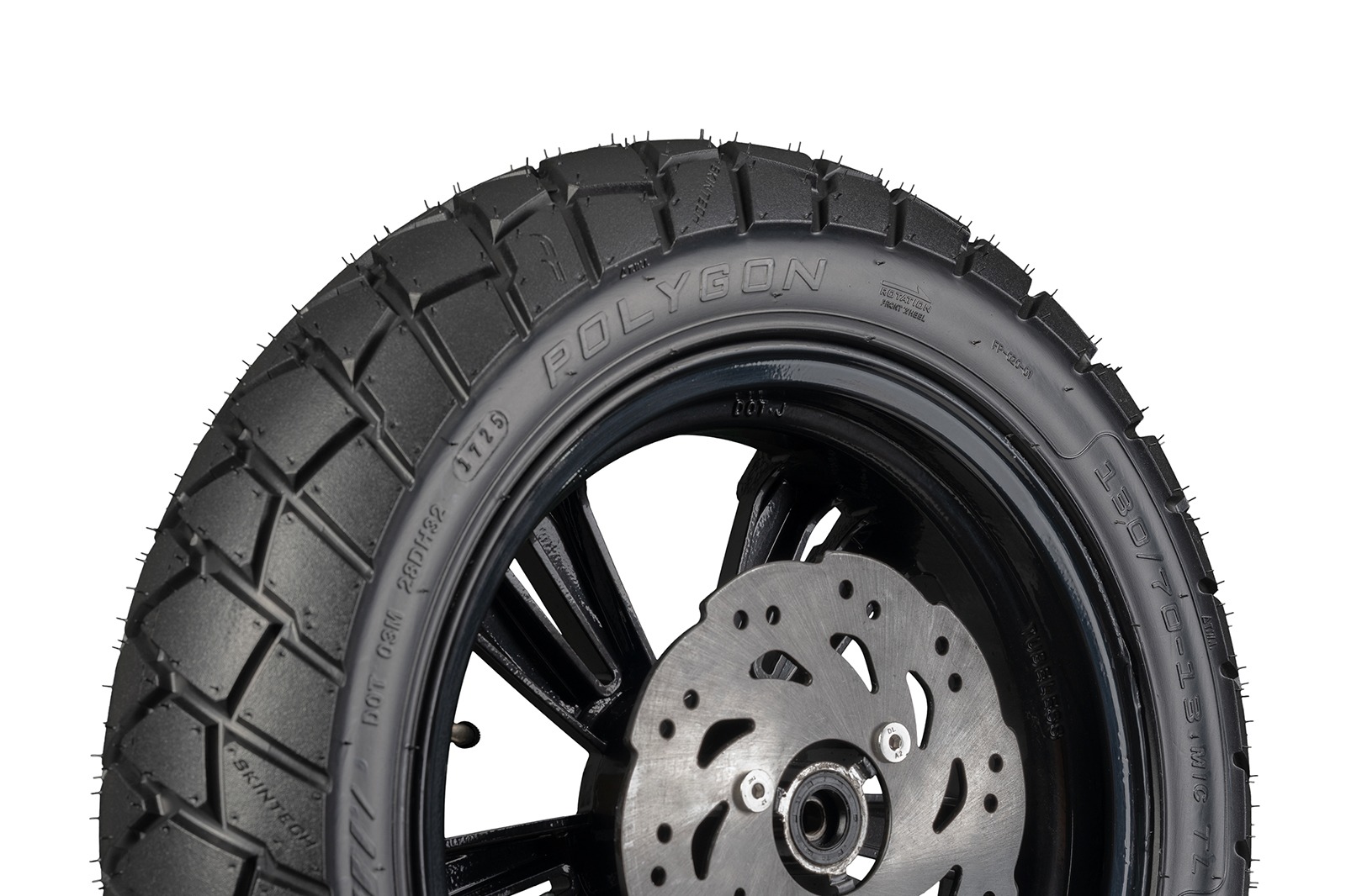 Llanta FP POLYGON 130/70-13 TL labrado profundo