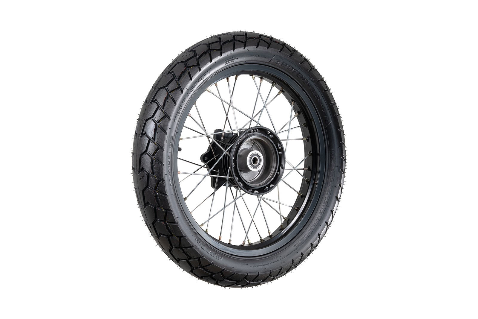 Llanta doble propósito 110/90-17
Llanta para moto carretera y off-road
Neumático FP Terrasport
Llantas de moto para viaje
Llanta con tracción mixta
Neumático resistente al desgaste
Llantas para aventureros en moto