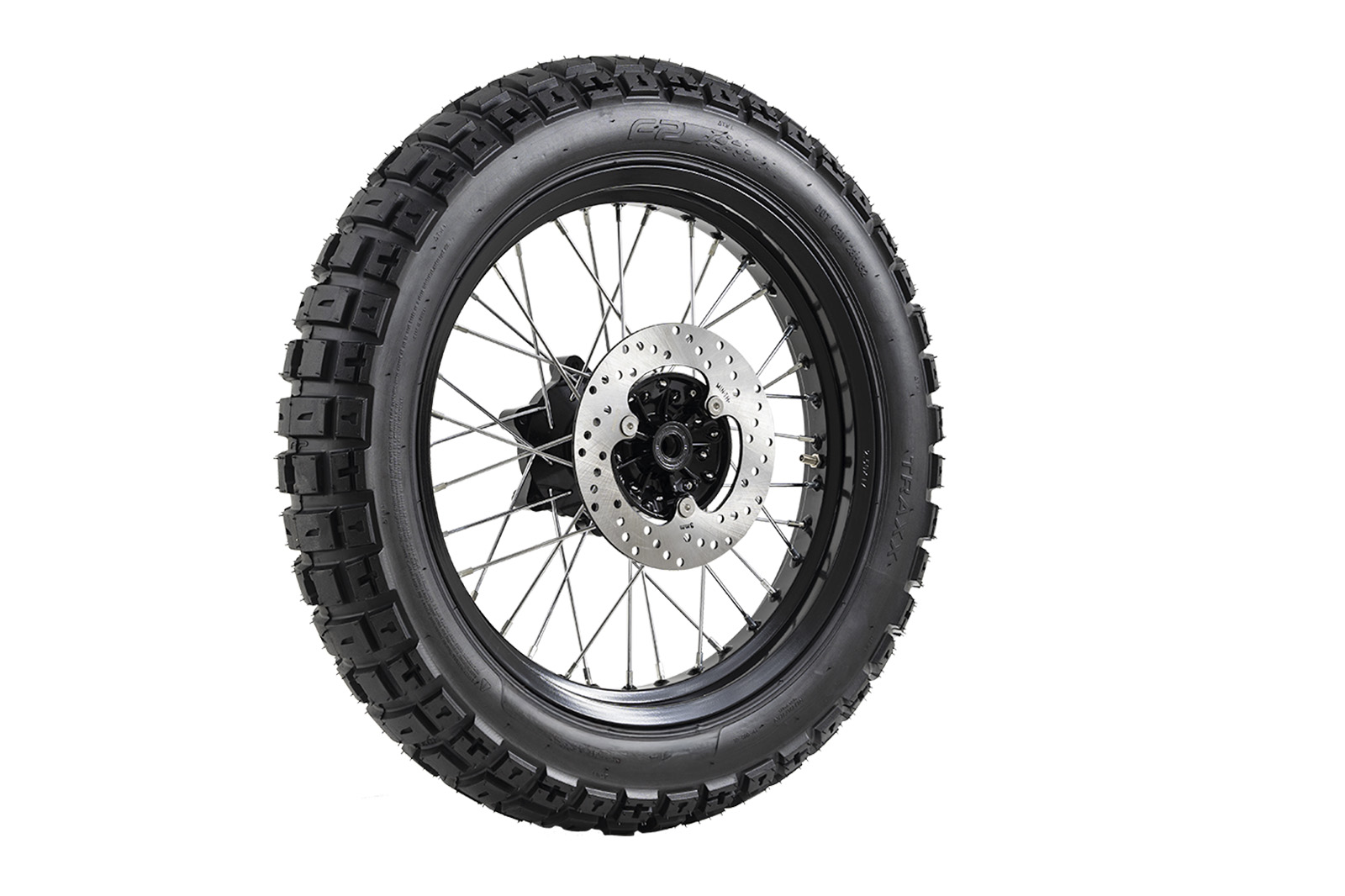 FP Traxx 120/80-18 TL con diseño robusto de agarre
