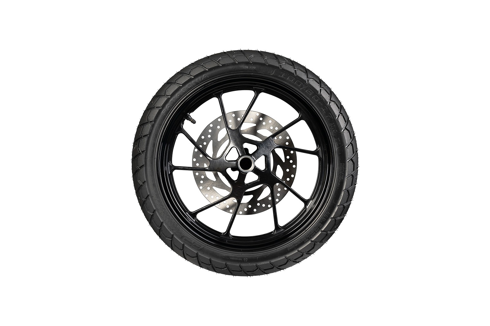 Llanta PATAGONIA 100/80-17 TL diseñada para motos sport y naked